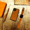 2-Pieces Set Watch Bands For Apple Strap 7 SE 6 5 4 3 2 WatchBand 40mm 44mm 38mm 42mm 41mm 45mm Leather Classic Retro Fashion Designer Phone cases Series Women And Men Gifts