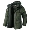 2021 Winter Lange Jas Hooded Dikke Warme Jassen Mens Militaire Multi-Pockets Parka Casual Jas Tops Mannelijke Comfortabele Bovenkleding Y1109