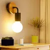 Lampada da parete moderna semplice tavolo in legno industriale Cafe applique Home Decor