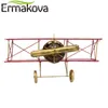 Ermakova 29cmまたは27cmの金属製手作りの工芸品航空機のモデル飛行機のビュープレーン家の装飾品の記事（赤い色）211101