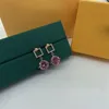 Earrings Jewelry Womens Diamonds Fashion Designer Earring Ear Studs Golden Letter F Amethyst Luxurys Silver Needle Habbly