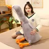 120 cm Kawaii gran ganso blanco juguetes de peluche animales de peluche suave peluche lindo cojín almohada para dormir regalos para niñas niños decoración 8439946