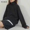 WYWM Turtle Neck Cashmere Sweater Women Korean Style Loose Warm Knitted Pullover Winter Outwear Lazy Oaf Female Jumpers 211007