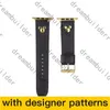 مصمم أزياء حزام فاخر لـ Apple Watchband 41mm 42mm 38mm 40mm 44mm 45mm Iwatch 2 3 4 5 6 7 Se Watchband Leather Bracelet Stripes Watchbands