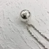 Kedjor MEYRROYU Sterling Silver Big Ball Hänge Halsband För Kvinnor 2022 Mode Nyckelben Kedja 925 Smycken Fest Cadena Hombre Justera