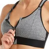 Yoga Outfit 2021 Wireless Supportive Sports Bra For Women Front Zip Design Cross Back Vest Workout Wear NOV99