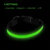 Dog Collar Leashes Petrainer LED Collar USB Uppladdningsbar nattsäkerhet Blinkande glöd i mörkret