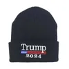 2024 Trump Hat Winter Cuff Beanies Bonnets toque Presidentval VÅR KNASKADE CAPS BREVSKRIPT HATS Vintermöss SK5963844