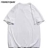 Męska Hip Hop T Shirt Cute Rabbit Print Tshirt Summer Krótki Rękaw T-Shirt Harajuku Bawełna Casual Streetwear Topy Trójniki 210601