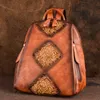 Femmes Véritable Sac à dos en cuir Haute Qualité Peau Naturelle Sac à dos Vintage Femme Sac de voyage En Esprit Tendances en relief Saintpack Knapack