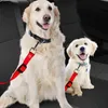 Laisses de chien ceinture de sécurité tissu en Nylon réglable harnais de sécurité de voiture laisse de plomb pour petits chiens moyens pince de voyage fournitures pour animaux de compagnie