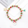 Fili di perline Moda Natale Bracciali delicati Delicati braccialetti Pendenti Ornamenti a goccia Gioielli multicolori per feste Inte22