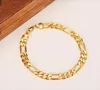 Wholesale fine Figaro Cuban Link Chain Necklace Bracelet Sets 14K Real Solid Gold Filled Copper Fashion Men Women's Jewelry Accessories