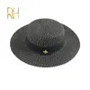 Damer Sun Boater Flat Hatts Small Bee Sequin Straw Hat Retro Gold flätad hatt Female Sunshade Shine Flat Cap RH 2203078362624