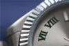 Hög kostnadseffektiv Datejust Sapphire 41mm Steel Silver Dial Watches Män 2813 Mekanisk automatisk modeklänning President Desinge274C