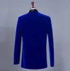 Abiti da uomo Blazer Uomo Classico Blazer in velluto Giacca formale Borgogna Blu royal Matrimonio Sposo Slim Fit Smoking Maschile Personalizzato Casual