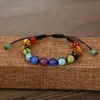 Corde en pierre naturelle tressée de 8mm, perle de guérison faite à la main, bracelets porte-bonheur, bijoux énergétiques de Yoga pour femmes et hommes amoureux