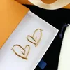 Latest Heart Women Charm Earrings Exaggeration Letter Pattern Pendant Studs Party & Banquet Personality Girl Earring