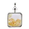 Natural Stone Crystal Gravel Wishing Bottles Pendant Necklace Square Shaped Drifting Bottle Car Bag Keyring Hangings Accessories Fashion Charm Reiki Jewelry