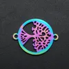 5pcs/Lot 100% Stainless Steel Rainbow Geometric Earring Charm Pendant Wholesale OM Tree of Life Dream Catcher Pendants