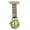 Retro Silver Color Nurse Clip Watches Brooch Fob Quartz Doctor Clip on Hanging Luminous Women Men Medical Pocket Watch