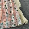 Style d'été imprimé dentelle tempérament auto-culture Vestidos robe mi-longue Cheongsam améliorée pour femmes avec fente avant GK167 210507