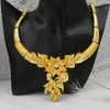 Necklace Earrings Set & Fine For Women Gold Ring Bracelet Party African Dubai Bridal Wedding Gifts Jewellery