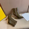 أوروبي الفاخرة مصمم المرأة الأحذية F إلكتروني كعب على شكل مصنوع من جلد خاص هه l الارتفاع 8.5 سنتيمتر حجم 36-41