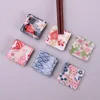 Ceramic Chopstick Rest Cherry Blossom Japanese-style Chopsticks Holder Tableware and Kitchenware Crafts Holder LLB14227