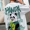 ZAZOMDE Hip Hop Tees T-Shirt Estilo Chinês Panda Harajuku Solto T-Shirt Masculino Casual Verão Grandes Roupas Punk Masculinas 210706