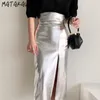 MATAKAWA Elegante collo quadrato T-shirt da donna Corea Chic Casual Donna Magliette Manica lunga Estate Magliette e camicette per le donne 210513