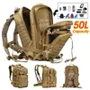 Wędkarstwo Camping Mężczyźni Plecak 3D Outdoor Sport Duża Wspinaczka Polowanie Wodoodporna Wojskowa Tactical Travel Torba