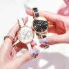 Sunkta Luxury Present Crystal Watch Kvinnor Vattentät Rose Gold Steel Strap Ladies Armbandsur Top Märke Clock Relogio Feminino 210517