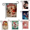 Natale appeso bandiera lino Babbo Natale porta banner Buon Natale ornamento esterno Decorazioni natalizie per la casa regalo di Natale JJE10204