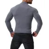 Long Sleeve Men Style Slim Knitted Gray Sweater