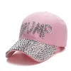 2024 Trump Cap USA Hoed Verkiezingscampagne Hoed Cowboy Diamond Cap Verstelbare Snapback Vrouwen Denim Diamond Hoeden