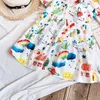 New Cute Toddler Baby Girl Floral Clothes Dress Summer Casual Cute Rainbow Cloud Party Brief Dresses 1-6Y Q0716