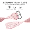 Fitness Bracelet Wrist Strap Replacement Waterproof Wristband Sport Women Men Soft Silicone Air Holes Straps For Fitbit Versa 2 Lite Versa2 Smart Watch Band