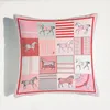 وسادة / وسادة الزخرفية المخملية النسيج الفرنسية الفاخرة الحصان الوردي سلسلة أريكة المنزل غطاء وسادة وسادة بلا الأساسية غرفة المعيشة غرفة نوم