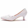 elegant white wedding shoes