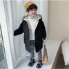 boys' Winter Jacket Parka padded jacket thickened girls' long hooded children's down 4-12 years ol 210824