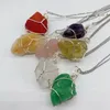Irregular Natural Crystal Stone Silver Plated Handmade Pendant Necklaces Original Styles Yoga Energy Healing Jewelry For Women Girl