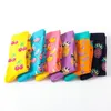 Hommes Chaussettes Hommes Et Femmes Tube Coton Fruits Ananas Banane Cerise Pastèque Citron Tendance Couple Sports Fun Cadeau Rue