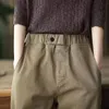 Arrivée printemps/automne Style coréen femmes lâche décontracté taille élastique cheville-longueur pantalon tout assorti coton Harem W05 210512