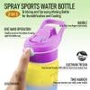 Sport Water Bottle 1000ML Spray Straw Space Cup With Time Scale Bounce Cover Cycling Fitness Jugs BPA Free Bottle Drinkware Y0915