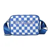 Fashion boys handbag checkerboard small square bag handsome boy nylon cross-body bag mobile phone bags