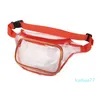 2021 Saco de cintura Mulheres Homens Unisex PVC Clear Fanny Packs Ombro Zipper Beach Sport Travel Sacos ao ar livre