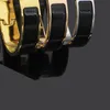 Bangle de lettres pour femmes Placage 18k Gold Men's Color Enamel DesignerJewelry Trend Letter Boucle Boucle Bracelet Love Titanium Steel Bracelets Original Velvet Sac