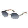 Hele 18K gouden vintage houten zonnebril mode metalen frames echt houten voor mannen bril 7550178 ovaal maat 57 of 558089848