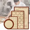Newlarge силиконовые коврики для выпечки набор с измерительным покрытием, устойчив к нескольким нескользящим невыполненным палочком. Многоразовая духовка Пищевая безопасная выпечка листа приготовления EWA55